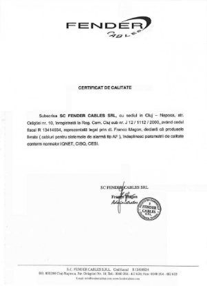 Cablu 2 fire  x 0,22 mm² + ecran BC 2