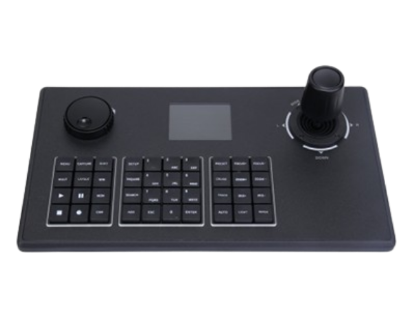 Poza cu Tastatura cu joystick si display pentru controlul camerelor PTZ, client TV wall