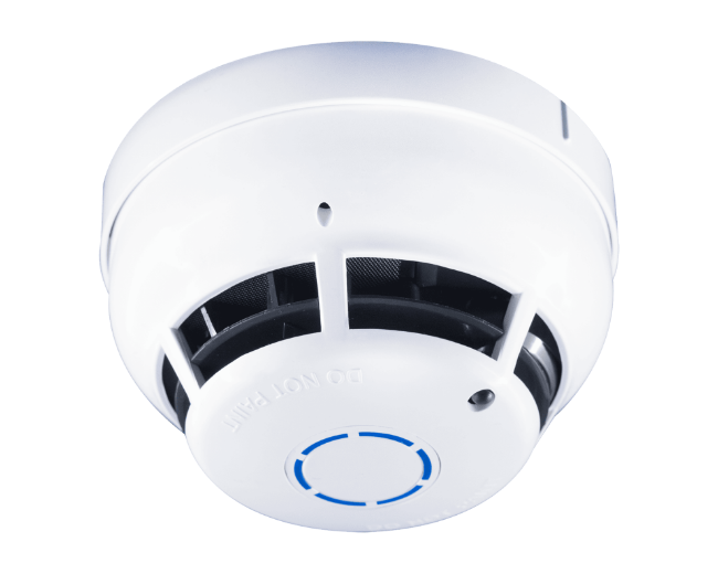 Poza cu Detector optic de fum si temperatura cu semnalizare optica LED rosu si buzzer intern, nivel sonor ajustabil