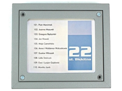 Poza cu Tabel nominal locatari din otel galvanizat