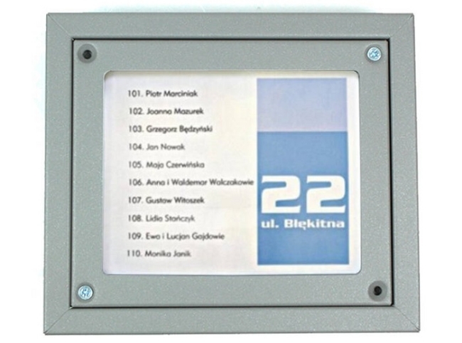 Poza cu Tabel nominal locatari din otel galvanizat