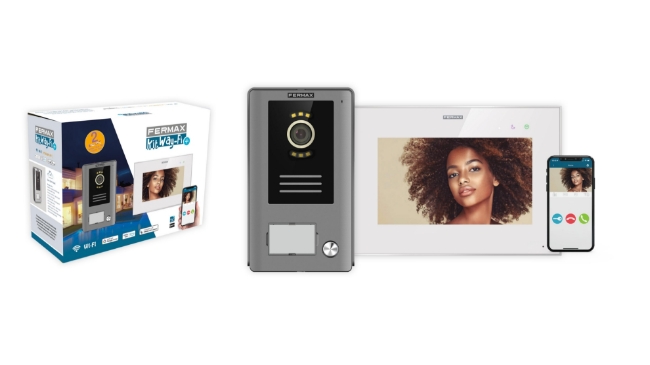 Poza cu 1W VIDEO WAY-FI PLUS 7" (F1571), Kit videointerfon 1 familie cu posibilitate redirectionare apel pe mobi (iOS, Android) formar din: